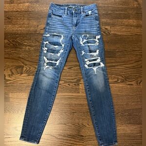 AE Blue Ripped Jeans